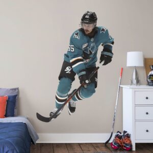 Erik Karlsson for San Jose Sharks - Officially Licensed NHL Removable Wall Decal Life-Size Athlete + 2 Decals (52"W x 75"H) by F