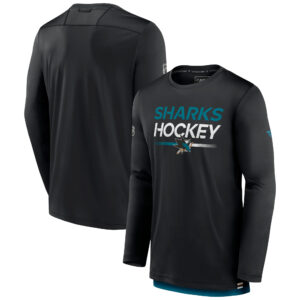 Men's Fanatics Branded Black San Jose Sharks Authentic Pro Long Sleeve T-Shirt