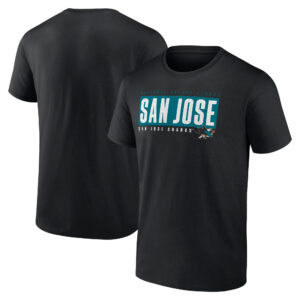 Men's Fanatics Branded Black San Jose Sharks Blocked Out T-Shirt